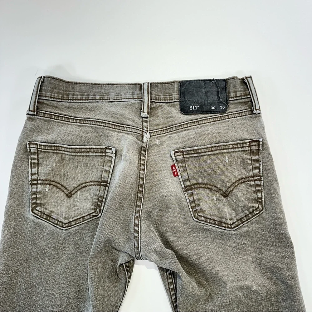 Levi’s 511 men’s slim stretch gray denim jeans 30x30